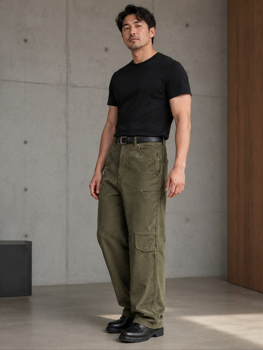 Andersson Bell Olive Corduroy Cargo Pants